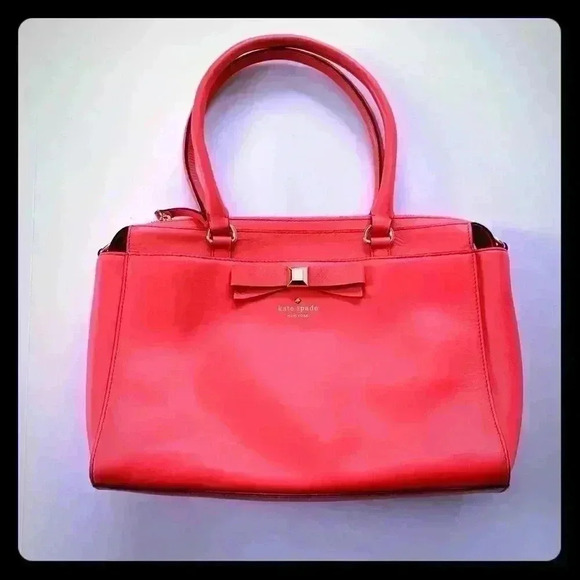KATE SPADE Bright Coral Geranium Tote - Picture 1 of 12